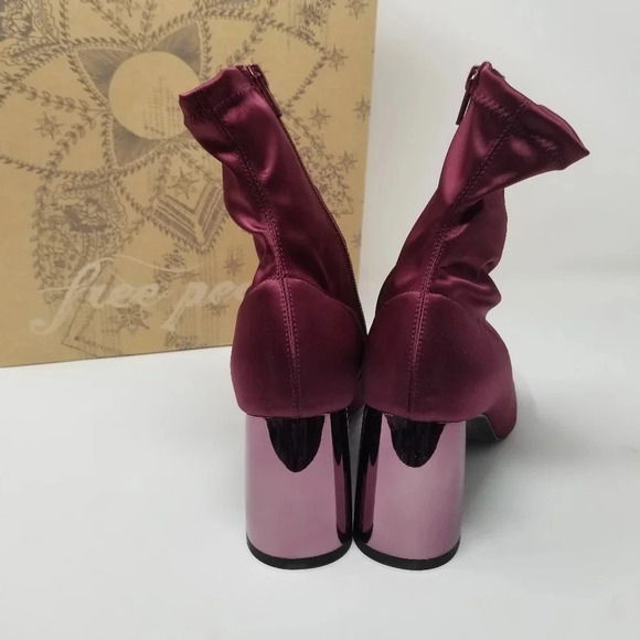 New Free People Spectrum Berry Sock Ankle Boots 38 - Picture 5 of 10